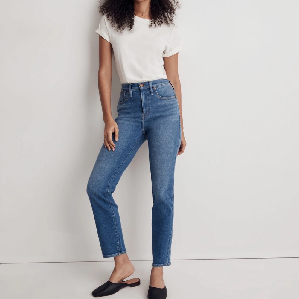 Madewell stovepipe high rise jeans, leaside wash, nwt